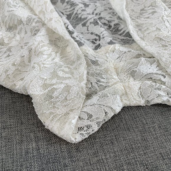 Women's Tahari Ivory Lace Crop Shrug Floral-New without tag - Picture 5 of 12